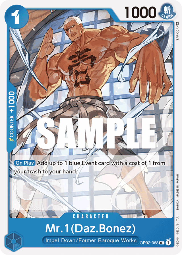 Mr.1(Daz.Bonez) OP02-063 card, Paramount War