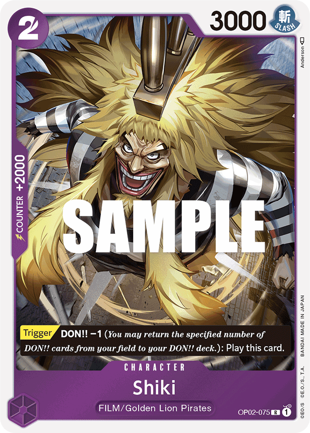 Shiki OP02-075 card, Paramount War