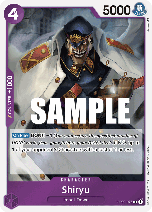 Shiryu OP02-076 card, Paramount War