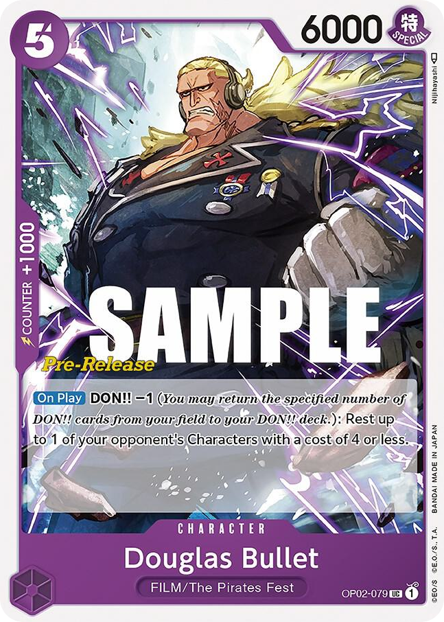 Douglas Bullet OP02-079 Pre-Release Stamp card, Paramount War