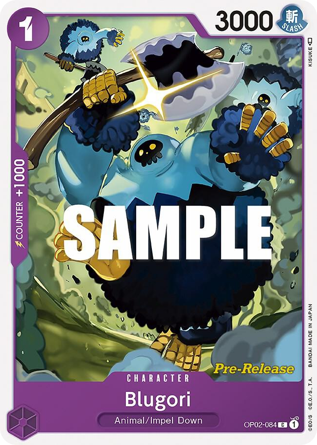 Blugori OP02-084 Pre-Release Stamp card, Paramount War