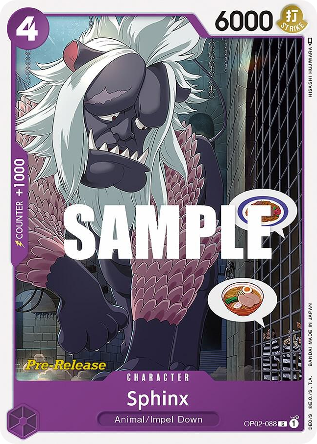 Sphinx OP02-088 Pre-Release Stamp card, Paramount War