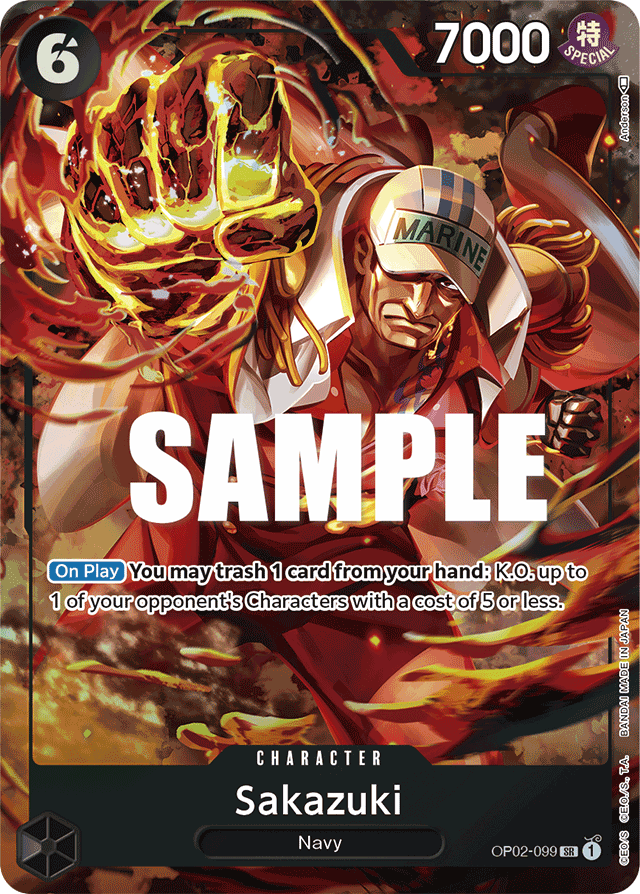 Sakazuki OP02-099 Alt Art card, Paramount War