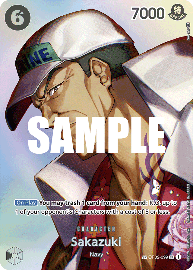 Sakazuki OP02-099 SP Alt Art card, Paramount War
