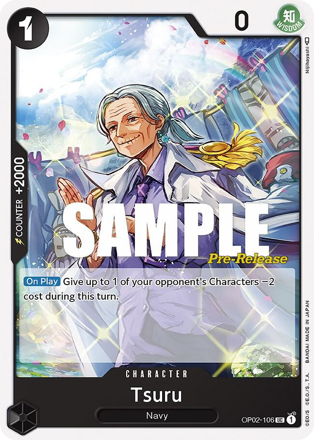Tsuru OP02-106 Pre-Release Stamp card, Paramount War
