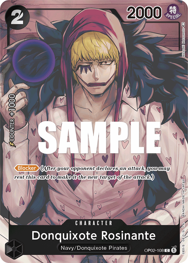Donquixote Rosinante OP02-108 Alt Art card, Paramount War