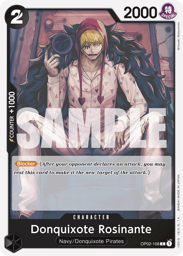 Donquixote Rosinante OP02-108 Reprint card, Paramount War