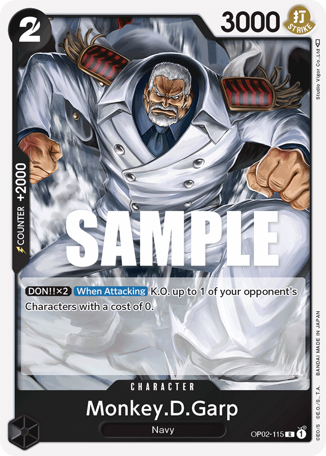Monkey.D.Garp OP02-115 card, Paramount War