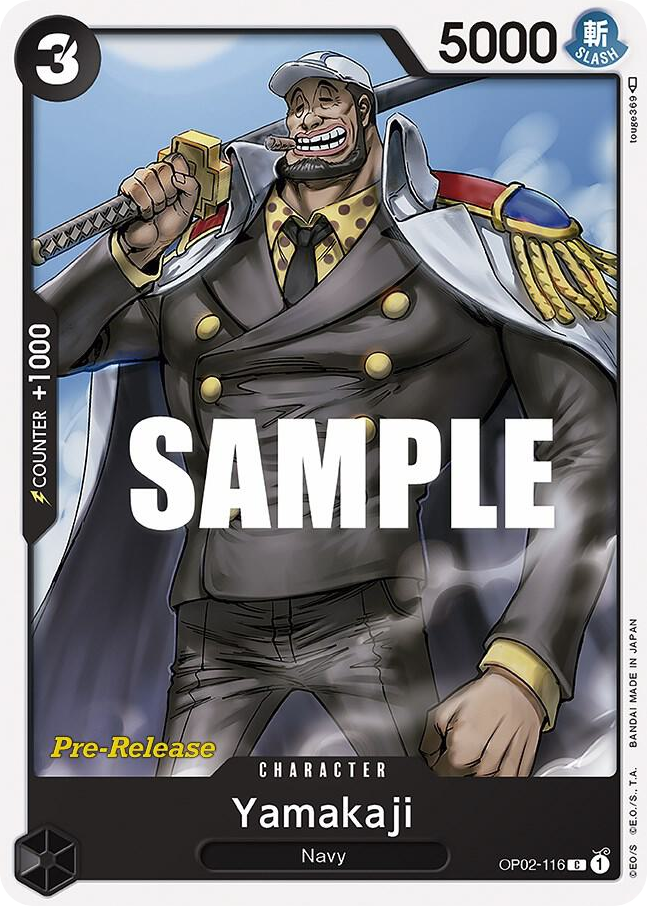Yamakaji OP02-116 Pre-Release Stamp card, Paramount War