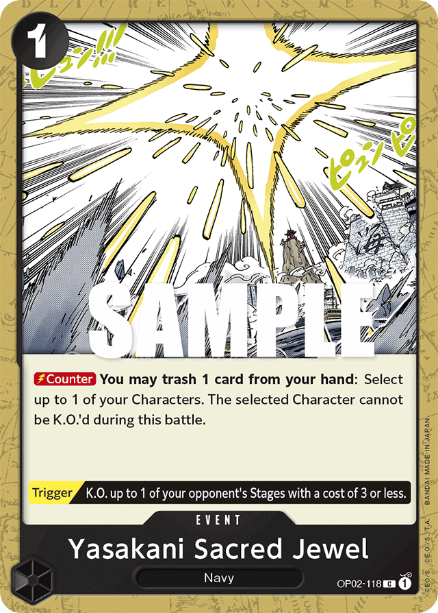 Yasakani Sacred Jewel OP02-118 card, Paramount War