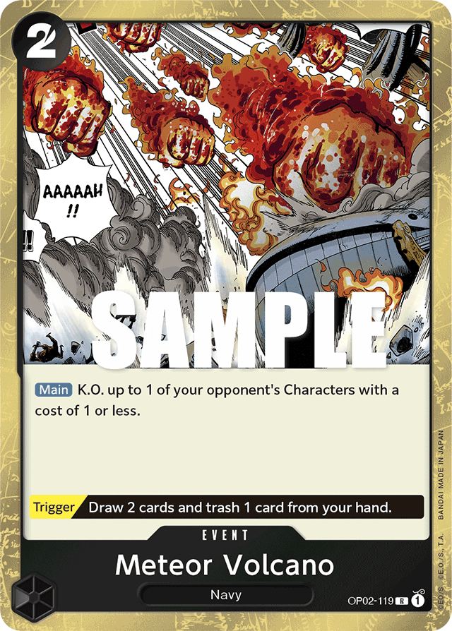 Meteor Volcano OP02-119 card, Paramount War
