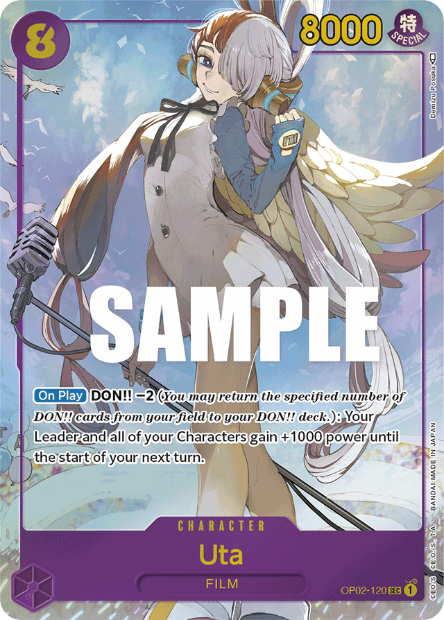 Uta OP02-120 Alt Art card, Paramount War