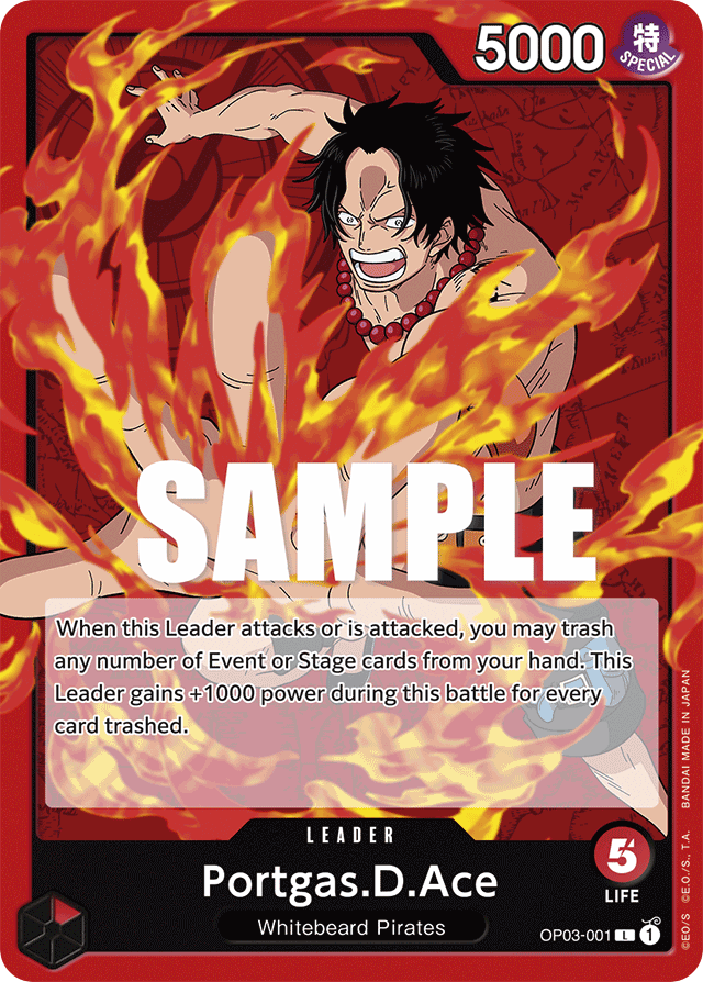 Portgas.D.Ace OP03-001 card, Pillars of Strength