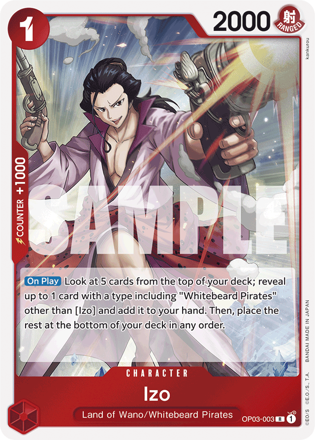 Izo OP03-003 Reprint card, Pillars of Strength