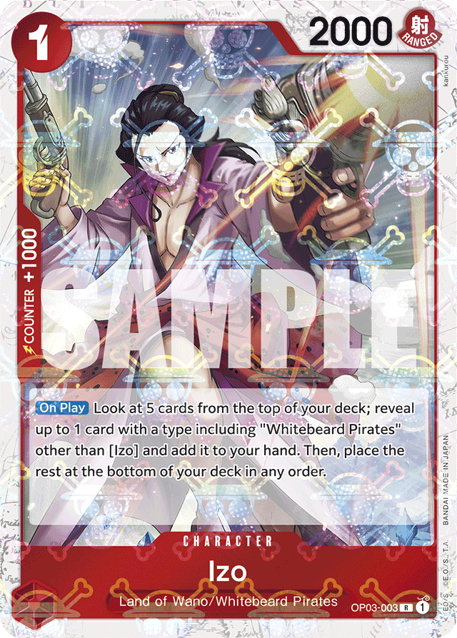 Izo OP03-003 Jolly Roger Foil card, Pillars of Strength