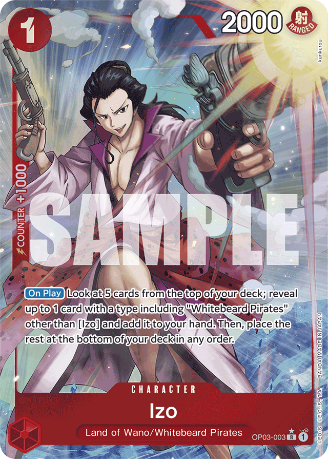 Izo OP03-003 Full Art card, Pillars of Strength