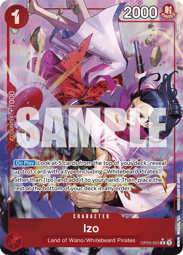 Izo OP03-003 Premium Alt Art card, Pillars of Strength
