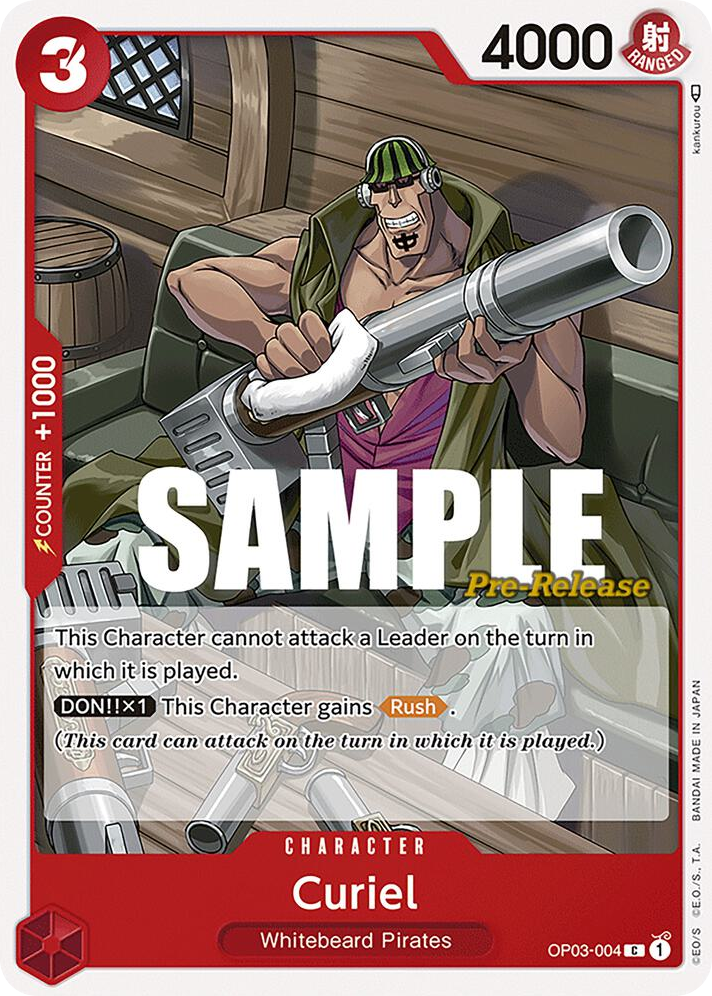 Curiel OP03-004 Pre-Release Stamp card, Pillars of Strength