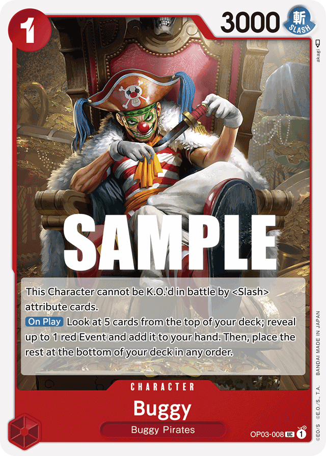 Buggy OP03-008 card, Pillars of Strength