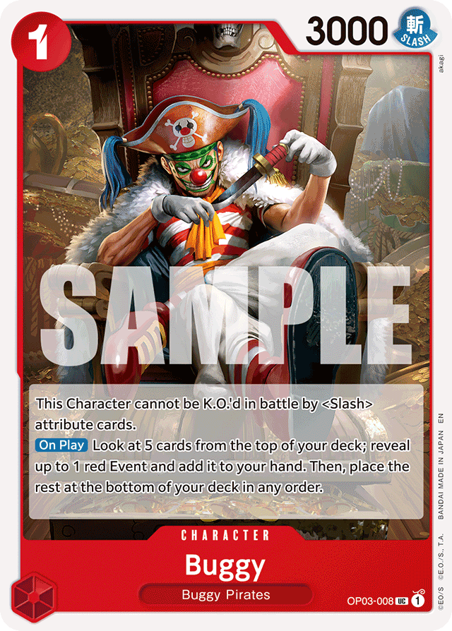 Buggy OP03-008 Reprint card, Pillars of Strength