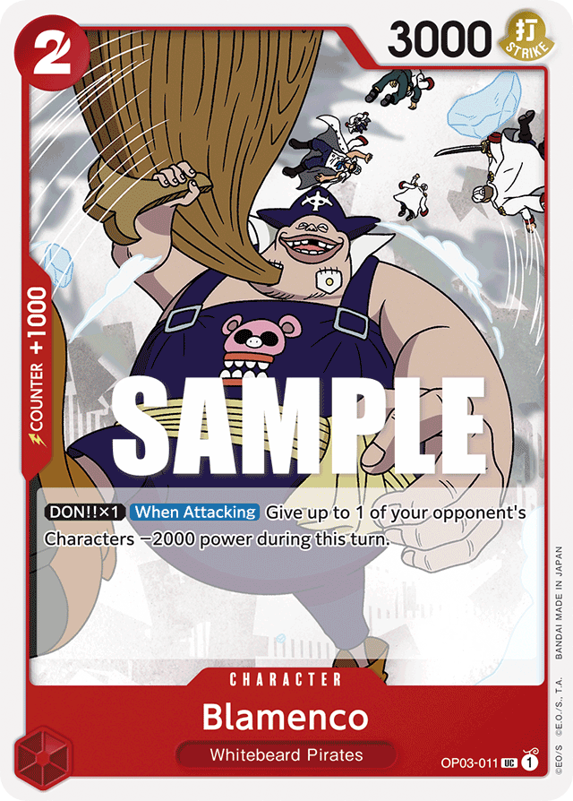 Blamenco OP03-011 card, Pillars of Strength