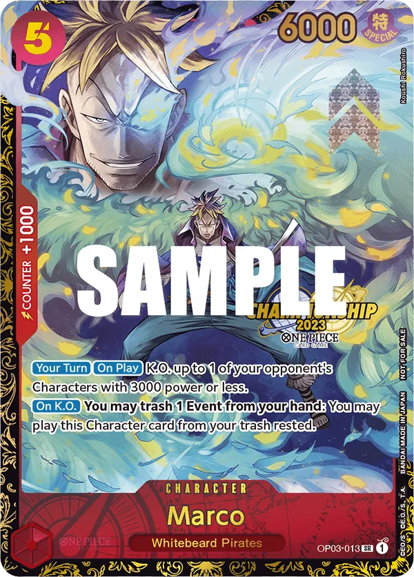 Marco OP03-013 Championship Stamp card, Pillars of Strength