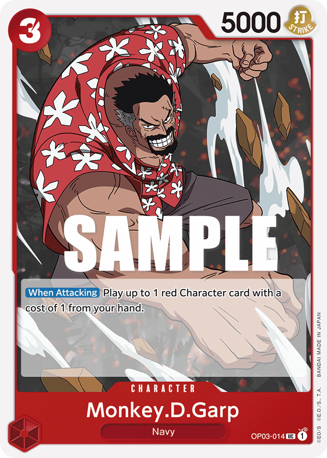 Monkey.D.Garp OP03-014 card, Pillars of Strength