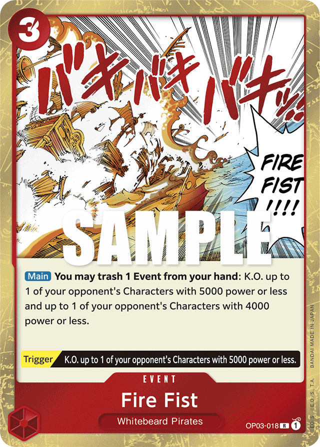 Fire Fist OP03-018 card, Pillars of Strength