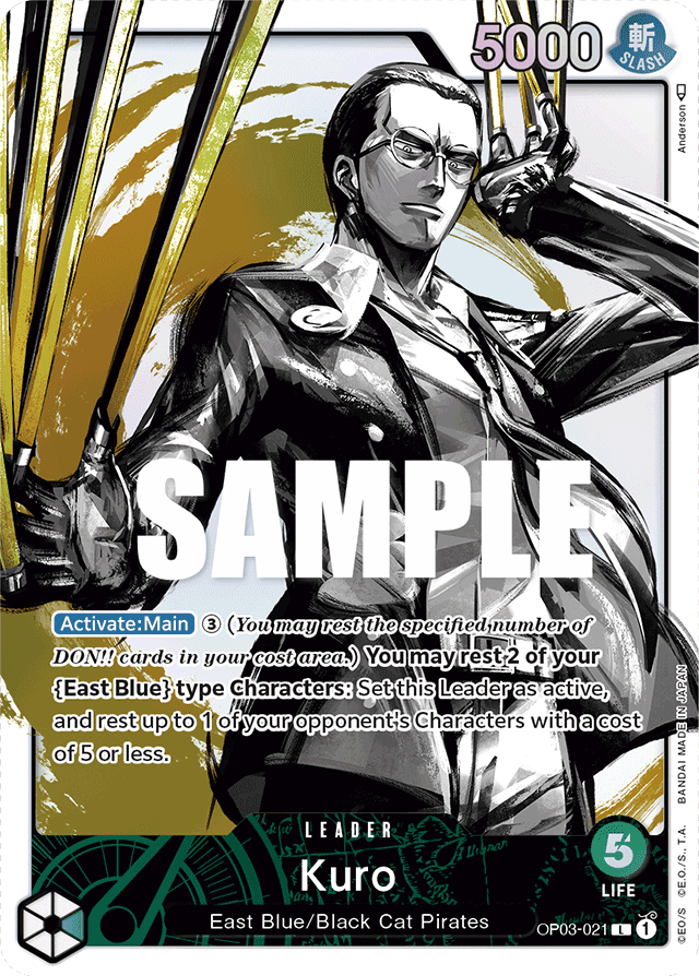 Kuro OP03-021 Alt Art card, Pillars of Strength