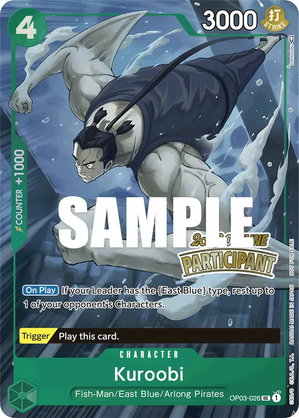 Kuroobi OP03-026 Offline Participant Stamp card, Pillars of Strength