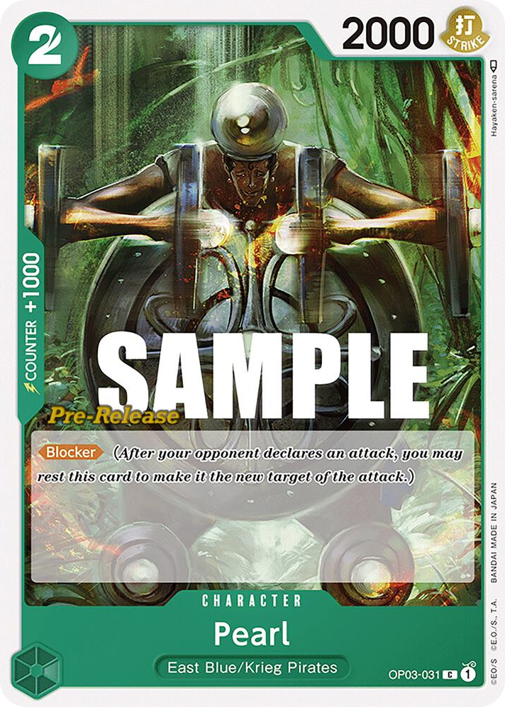 Pearl OP03-031 Pre-Release Stamp card, Pillars of Strength