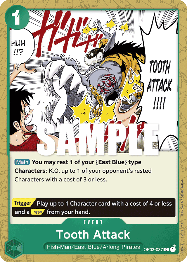 Tooth Attack OP03-037 card, Pillars of Strength