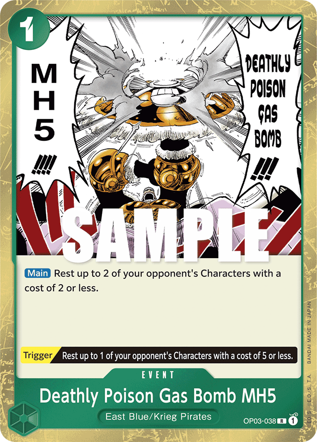 Deathly Poison Gas Bomb MH5 OP03-038 card, Pillars of Strength