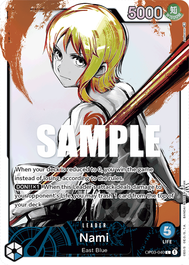 Nami OP03-040 Alt Art card, Pillars of Strength
