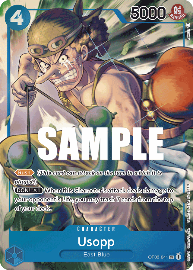 Usopp OP03-041 Alt Art card, Pillars of Strength