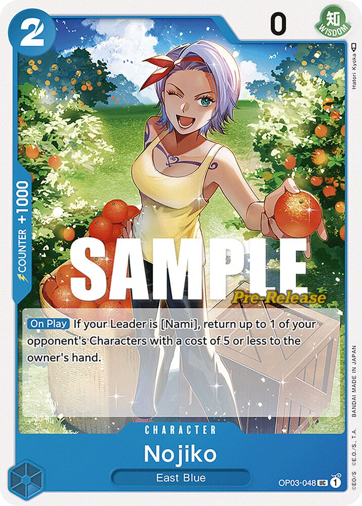 Nojiko OP03-048 Pre-Release Stamp card, Pillars of Strength