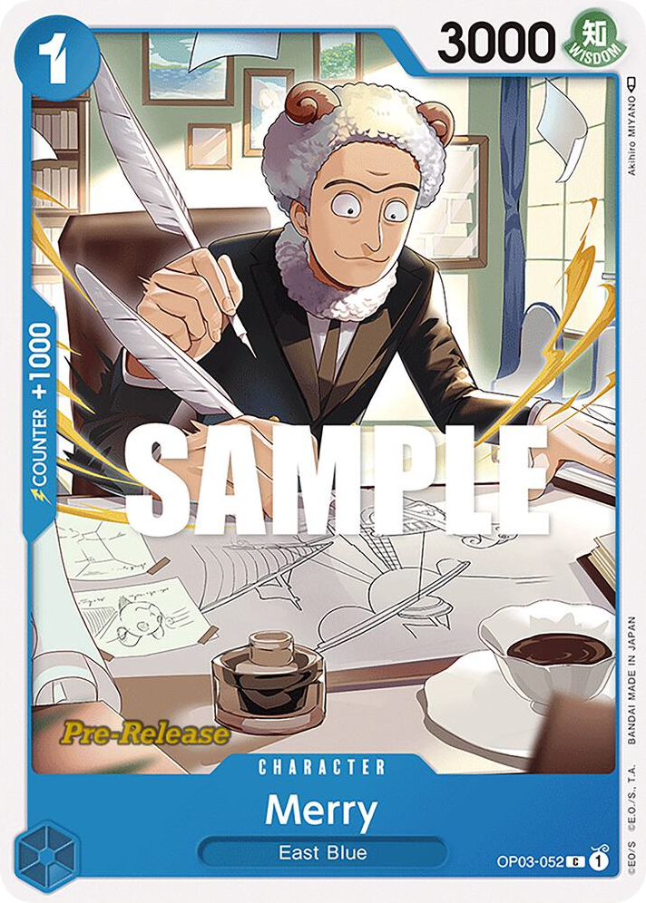 Merry OP03-052 Pre-Release Stamp card, Pillars of Strength
