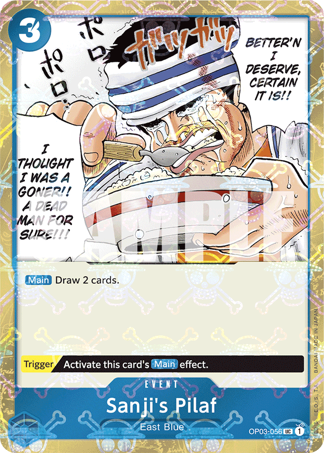Sanji's Pilaf OP03-056 Jolly Roger Foil card, Pillars of Strength