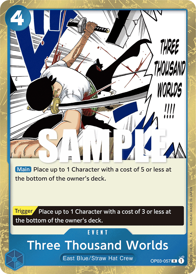 Three Thousand Worlds OP03-057 card, Pillars of Strength