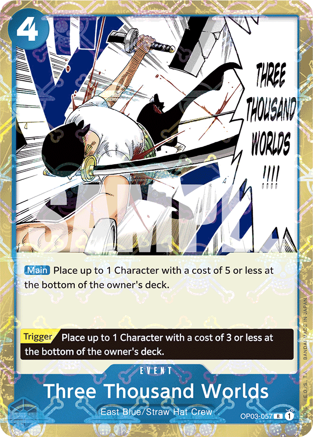Three Thousand Worlds OP03-057 Jolly Roger Foil card, Pillars of Strength