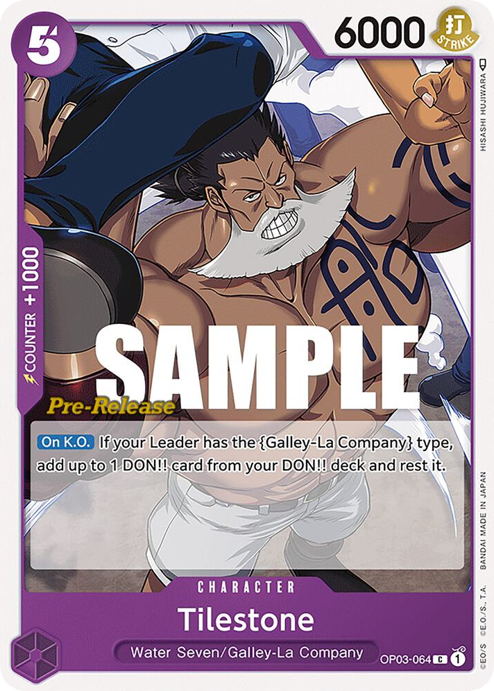 Tilestone OP03-064 Pre-Release Stamp card, Pillars of Strength