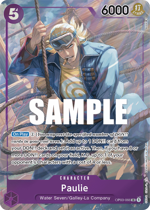 Paulie OP03-066 Alt Art card, Pillars of Strength