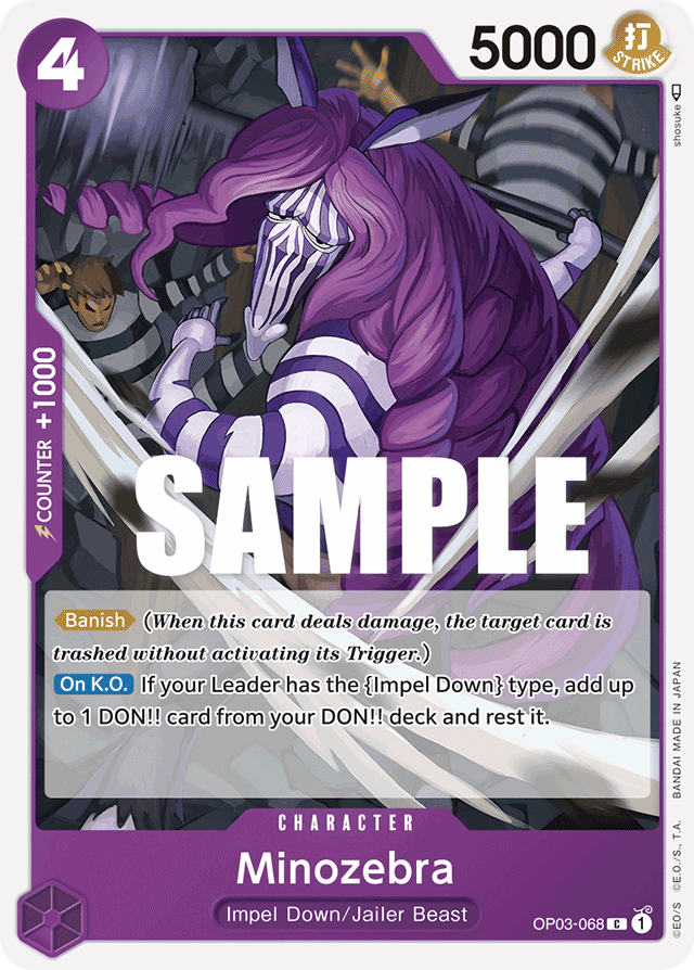 Minozebra OP03-068 card, Pillars of Strength