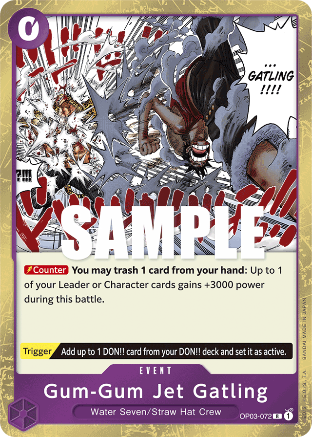 Gum-Gum Jet Gatling OP03-072 card, Pillars of Strength