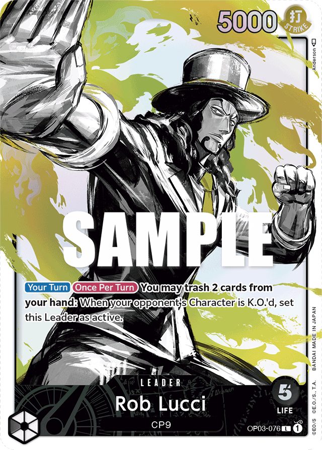 Rob Lucci OP03-076 Alt Art card, Pillars of Strength