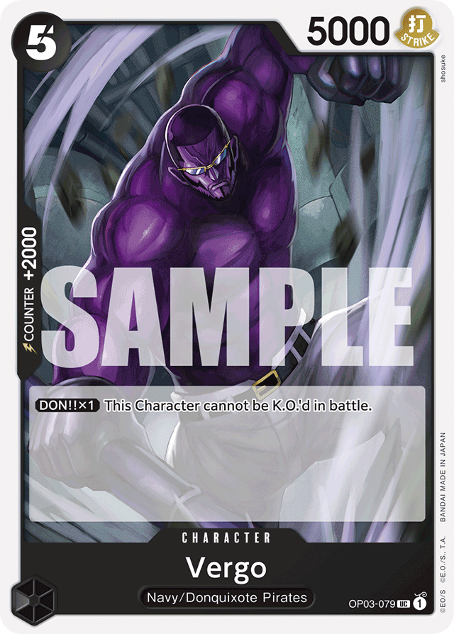 Vergo OP03-079 Premium Reprint card, Pillars of Strength
