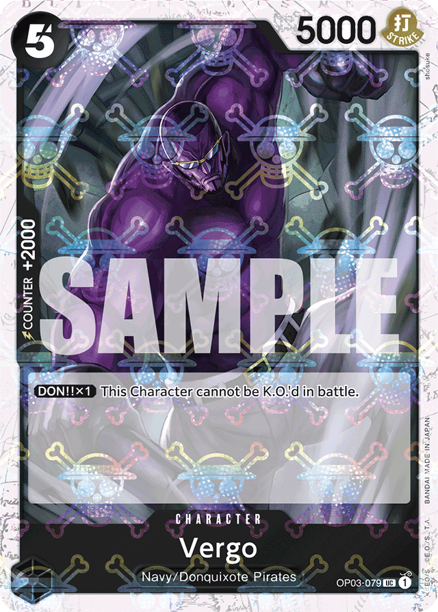 Vergo OP03-079 Jolly Roger Foil card, Pillars of Strength