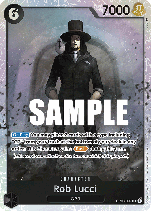 Rob Lucci OP03-092 card, Pillars of Strength