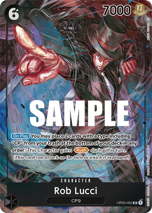 Rob Lucci OP03-092 Alt Art card, Pillars of Strength