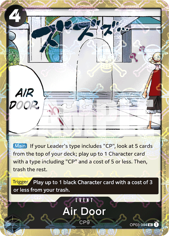 Air Door OP03-094 Jolly Roger Foil card, Pillars of Strength